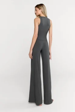 TALA Loungewear|Trousers*365 Sculpting Lounge Wrap Waist Wide Leg Trousers - Dark Olive