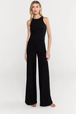 TALA Loungewear|Trousers*365 Sculpting Lounge Wrap Waist Wide Leg Trousers - Shadow