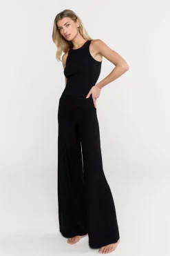 TALA Loungewear|Trousers*365 Sculpting Lounge Wrap Waist Wide Leg Trousers - Shadow