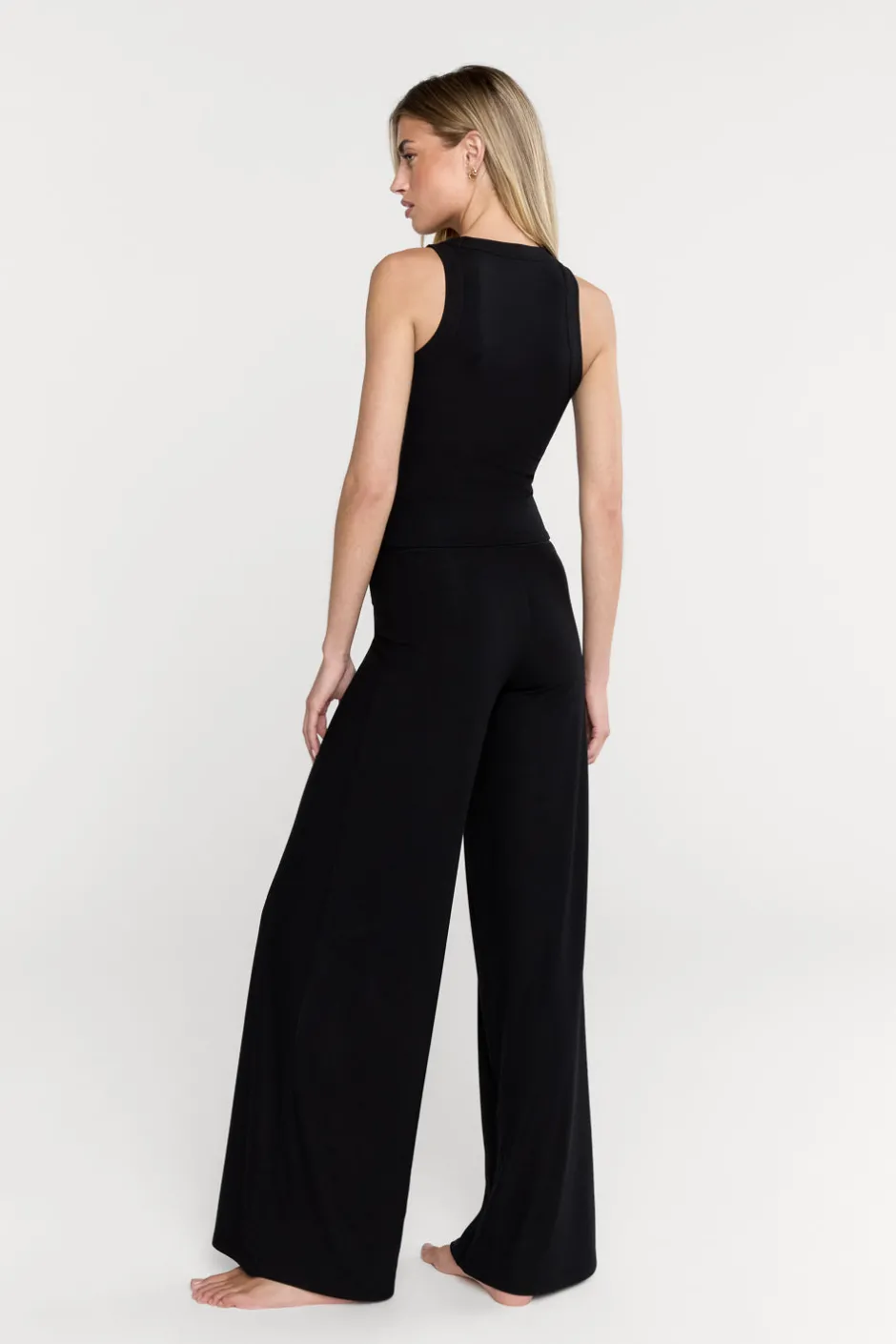 TALA Loungewear|Trousers*365 Sculpting Lounge Wrap Waist Wide Leg Trousers - Shadow