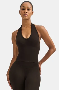 TALA Tops|Strength / Lifting*Sculpt Seamless Halter Tank - Americano
