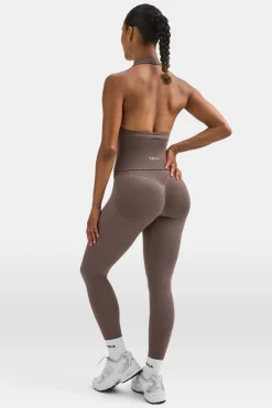 TALA Tops|Strength / Lifting*Sculpt Seamless Halter Tank - Dark Truffle