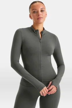 TALA Strength / Lifting|Jackets*Sculpt Seamless Longline Jacket - Dark Olive