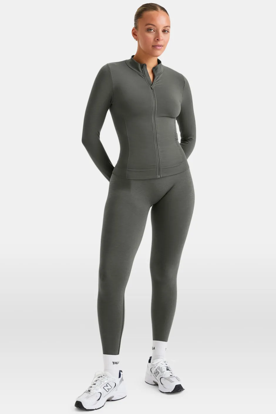TALA Strength / Lifting|Jackets*Sculpt Seamless Longline Jacket - Dark Olive
