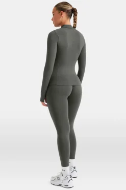 TALA Strength / Lifting|Jackets*Sculpt Seamless Longline Jacket - Dark Olive