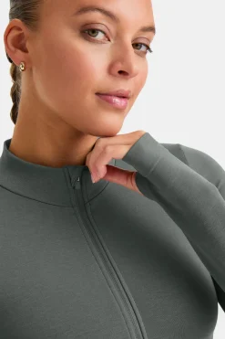TALA Strength / Lifting|Jackets*Sculpt Seamless Longline Jacket - Dark Olive