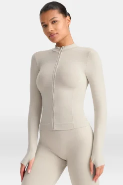 TALA Strength / Lifting|Jackets*Sculpt Seamless Longline Jacket - Chai Marl