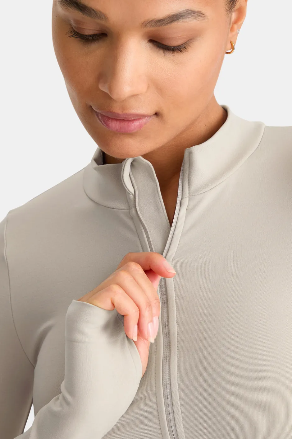 TALA Strength / Lifting|Jackets*Sculpt Seamless Longline Jacket - Chai Marl