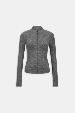 TALA Strength / Lifting|Jackets*Sculpt Seamless Longline Jacket - Charcoal Marl