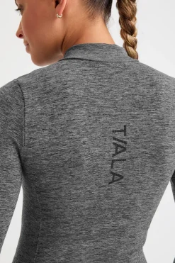 TALA Strength / Lifting|Jackets*Sculpt Seamless Longline Jacket - Charcoal Marl