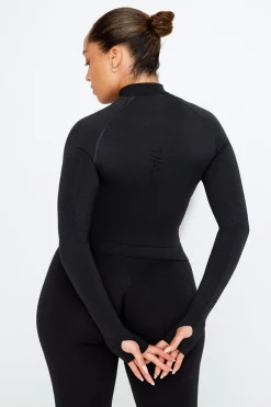 TALA Strength / Lifting|Jackets*Sculpt Seamless Mock Neck Zip Through Jacket- Marl