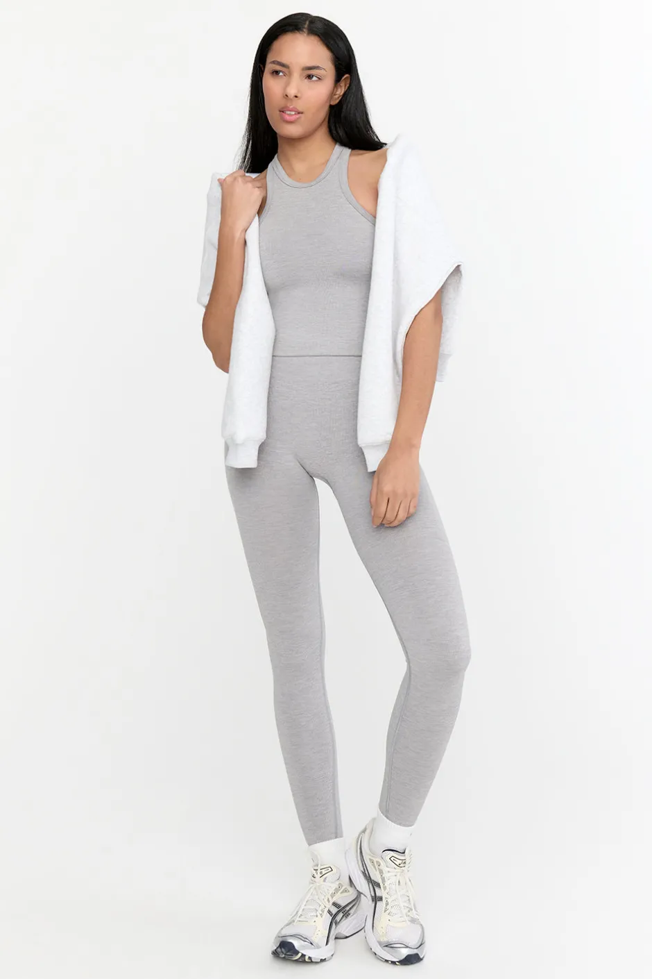 TALA Strength / Lifting|Leggings*Sculpt Seamless Ribbed High Waisted Legging - Light Marl