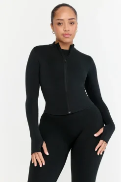 TALA Strength / Lifting|Jackets*Sculpt Seamless Ribbed Zip Through Jacket- Marl