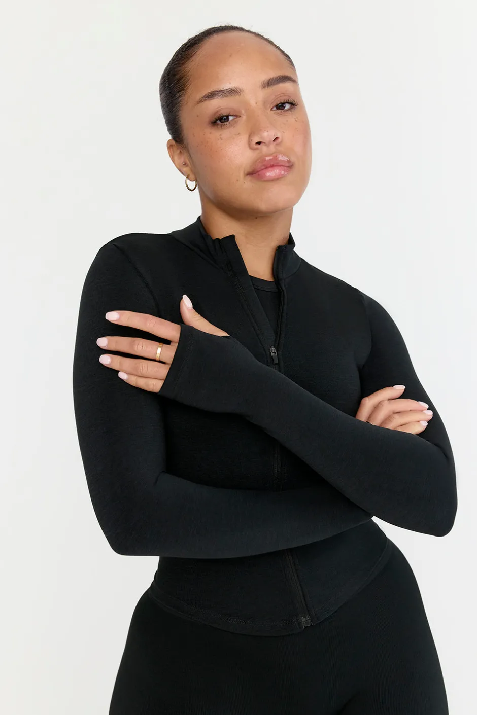 TALA Strength / Lifting|Jackets*Sculpt Seamless Ribbed Zip Through Jacket- Marl