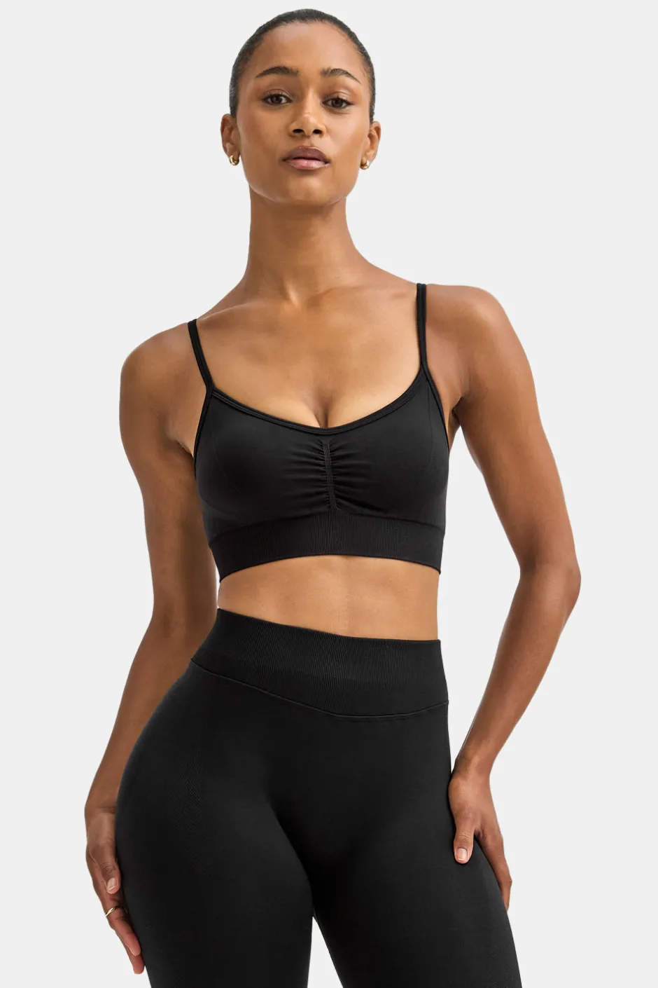 TALA Strength / Lifting|Sports Bras*Sculpt Seamless Ruched Sports Bra - Marl