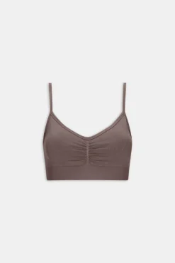 TALA Strength / Lifting|Sports Bras*Sculpt Seamless Ruched Sports Bra - Dark Truffle