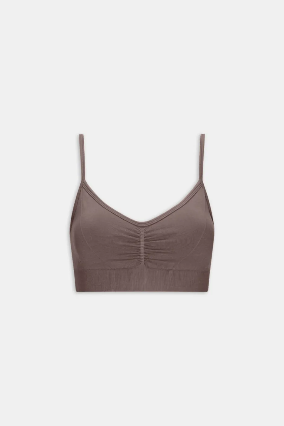 TALA Strength / Lifting|Sports Bras*Sculpt Seamless Ruched Sports Bra - Dark Truffle
