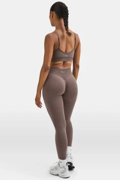 TALA Strength / Lifting|Sports Bras*Sculpt Seamless Ruched Sports Bra - Dark Truffle