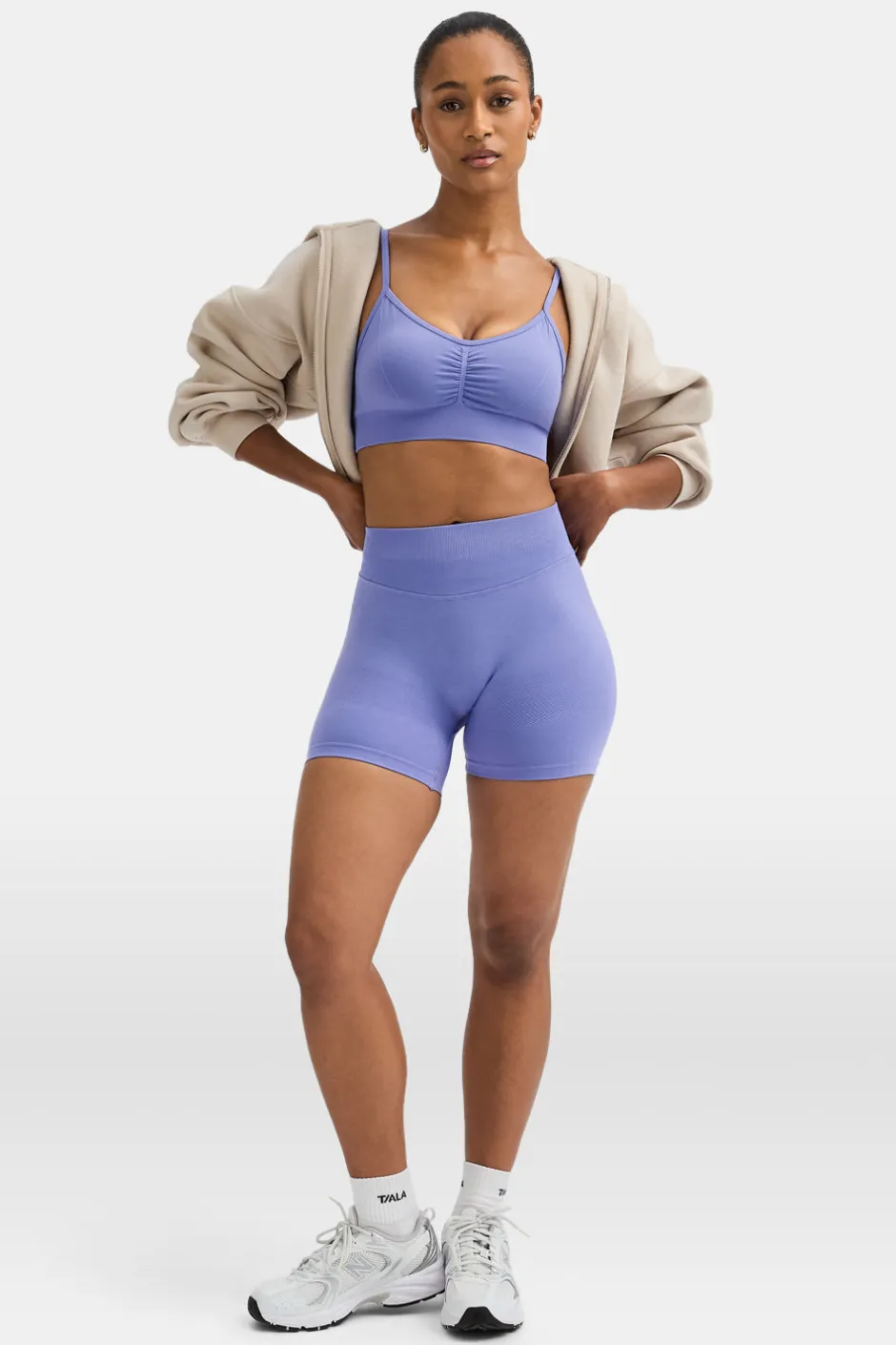 TALA Strength / Lifting|Sports Bras*Sculpt Seamless Ruched Sports Bra - Aster