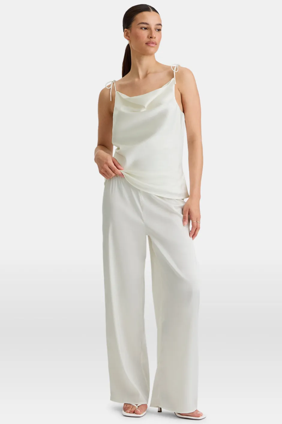 TALA The Bridal Edit|Tops*Silky Cowl Neck Top -