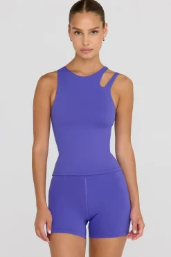 TALA Running|Cardio*SkinLuxe Built-In Support Cut Out Shoulder Vest - Grape
