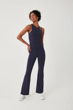 TALA Tops|Running*SkinLuxe Built-In Support Cut Out Shoulder Vest - Navy