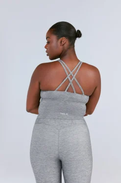 TALA Tops|Running*SkinLuxe Built-In Support Strappy Back Cami Top - Dark Marl