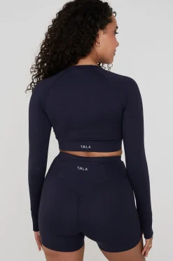 TALA Cardio|Strength / Lifting*SkinLuxe Long Sleeve Crop Keyhole Top -