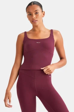 TALA Running|Cardio*SkinLuxe Scoop Neck Vest - Burgundy