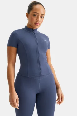TALA Running|Cardio*SkinLuxe Zip Through Short Sleeve Running Top - Vintage