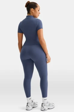 TALA Running|Cardio*SkinLuxe Zip Through Short Sleeve Running Top - Vintage