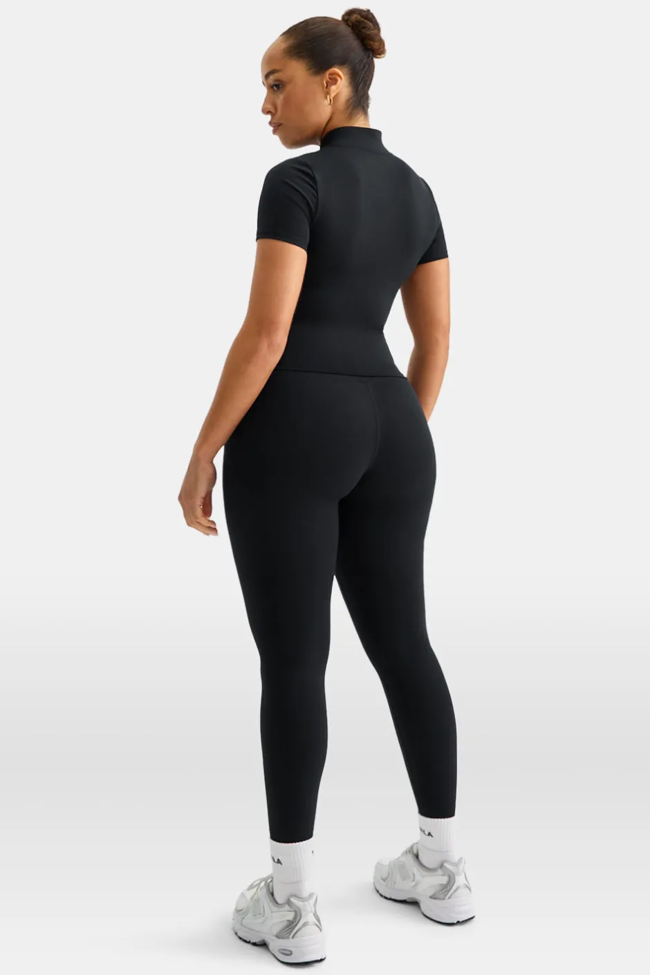 TALA Running|Cardio*SkinLuxe Zip Through Short Sleeve Running Top - Shadow