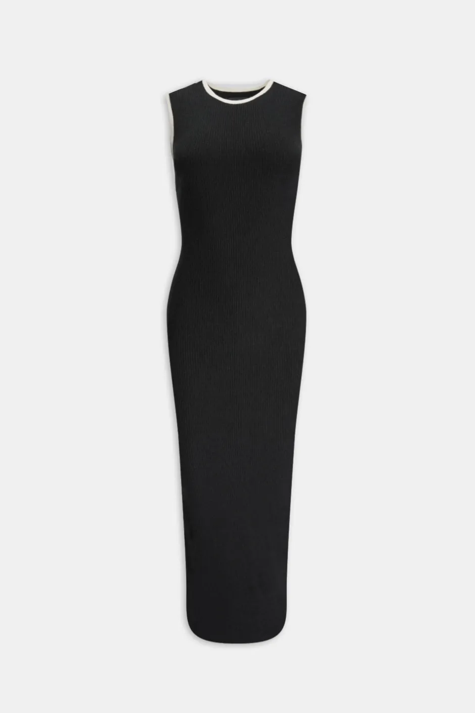TALA Knitwear|Dresses*Sleeveless Contrast Ribbed Knit Maxi Dress - And Buttermilk