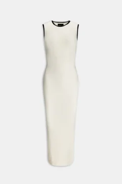 TALA Dresses|The Bridal Edit*Sleeveless Contrast Ribbed Knit Maxi Dress - Buttermilk And Black