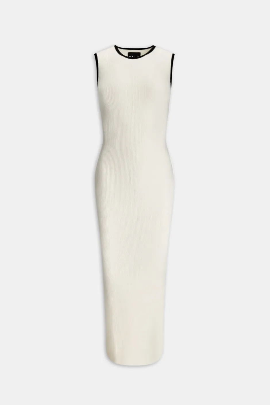 TALA Dresses|The Bridal Edit*Sleeveless Contrast Ribbed Knit Maxi Dress - Buttermilk And Black