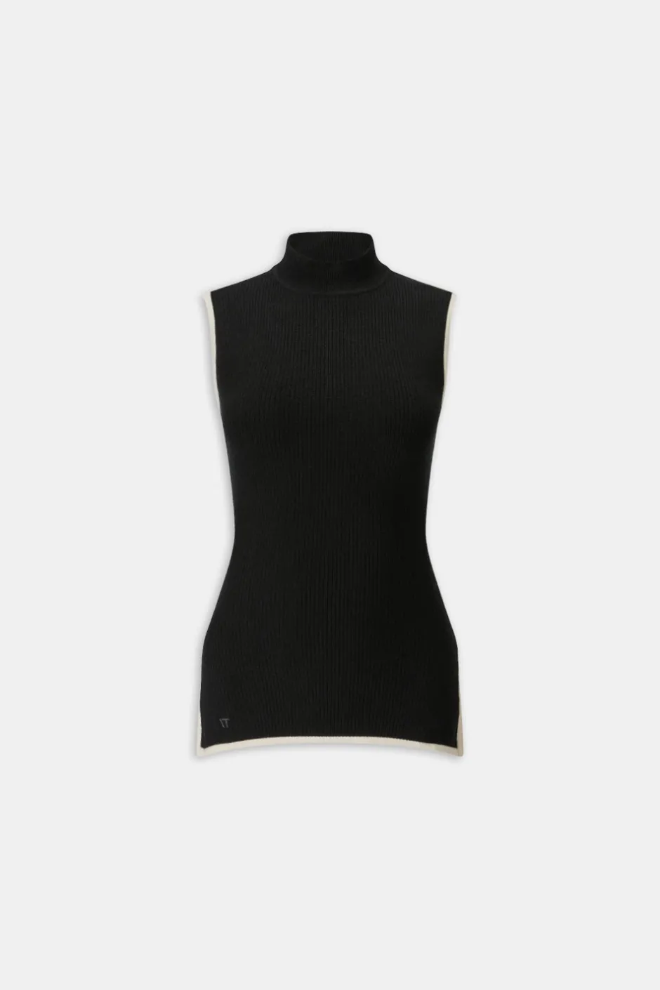 TALA Knitwear|Tops*Sleeveless Mock Neck Ribbed Knit Tank - And Buttermilk