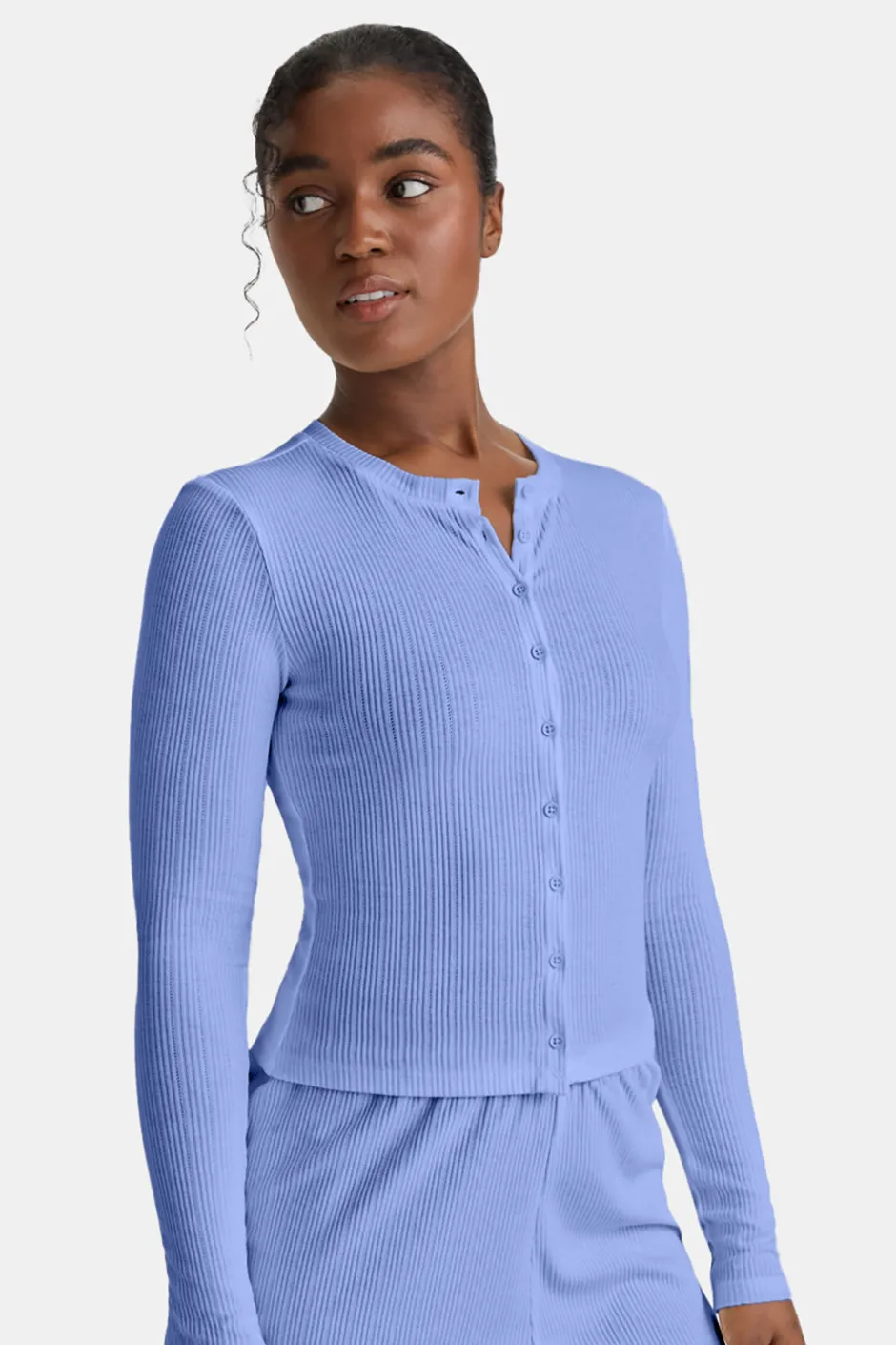 TALA Loungewear|Tops*Soft Lounge Cardigan - Cornflower
