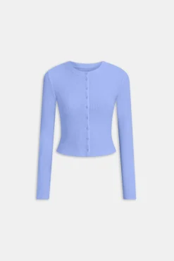 TALA Loungewear|Tops*Soft Lounge Cardigan - Cornflower