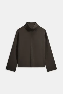 TALA Loungewear|Hoodies / Sweats*SoftSmart Funnel Neck Sweatshirt - Cocoa