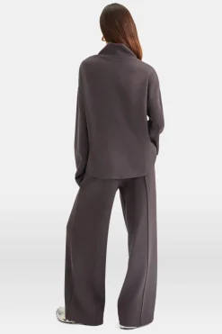 TALA Loungewear|Hoodies / Sweats*SoftSmart Funnel Neck Sweatshirt - Cocoa