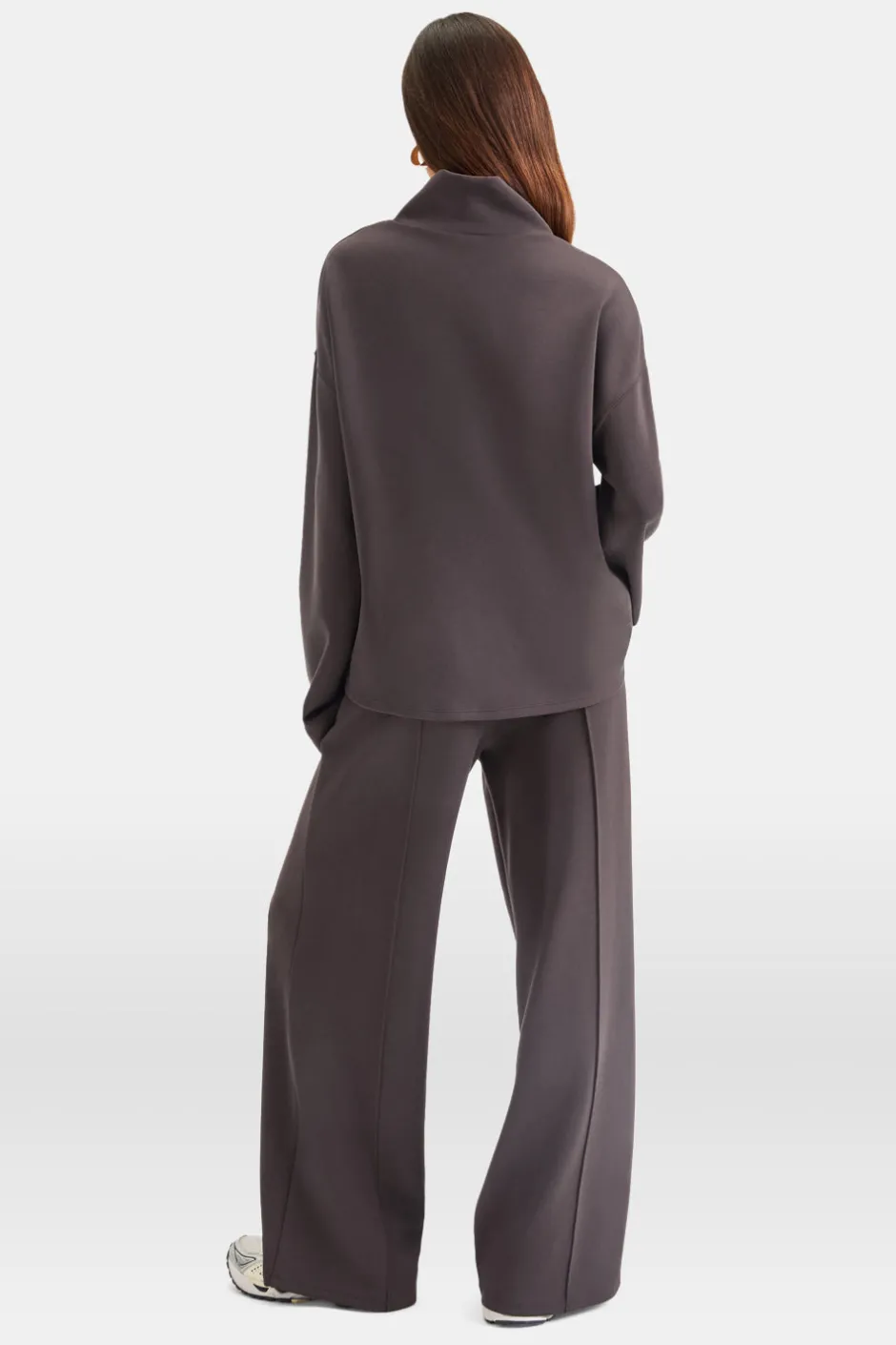 TALA Loungewear|Hoodies / Sweats*SoftSmart Funnel Neck Sweatshirt - Cocoa