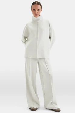 TALA Loungewear|Joggers*SoftSmart Wide Leg Jogger - Ecru