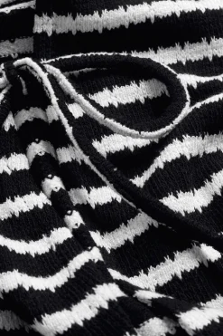 TALA Knitwear|Tops*Stripe Knit Tie Detail Top -