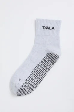 TALA Yoga / Pilates|Accessories*Pilates Grip Socks 2 Pack - Grey Marl