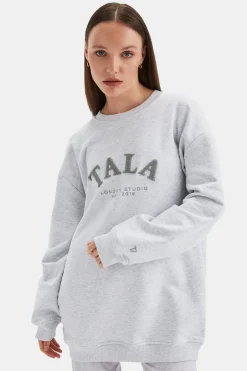 TALA Hoodies / Sweats*Studio Oversized Longline Sweatshirt- Marl