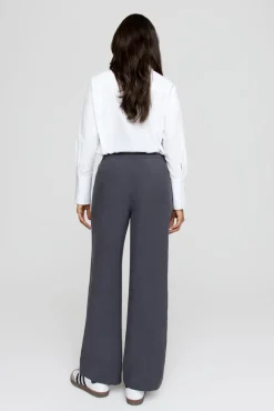 TALA Trousers*The Essential Soft Tailoring Wide Leg Trouser - Graphite