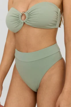 TALA Swimwear*Tierra High Waisted Cheeky Bikini Brief - Sage
