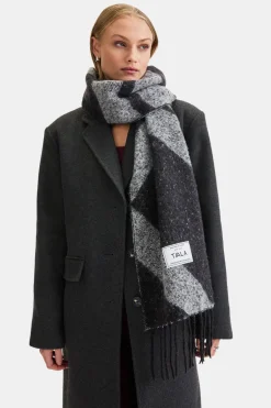 TALA Accessories*T Logo Brushed Scarf - Charcoal And