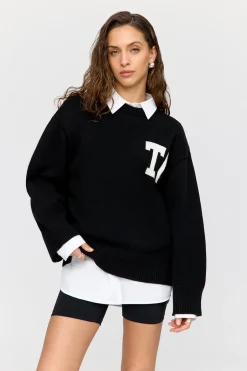 TALA Coffee Dates|Loungewear*T Logo Knit Sweater -