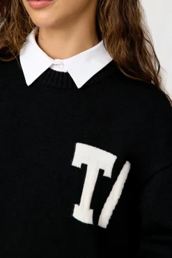 TALA Coffee Dates|Loungewear*T Logo Knit Sweater -